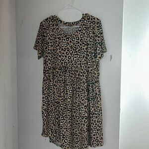 Leopard print long shirt